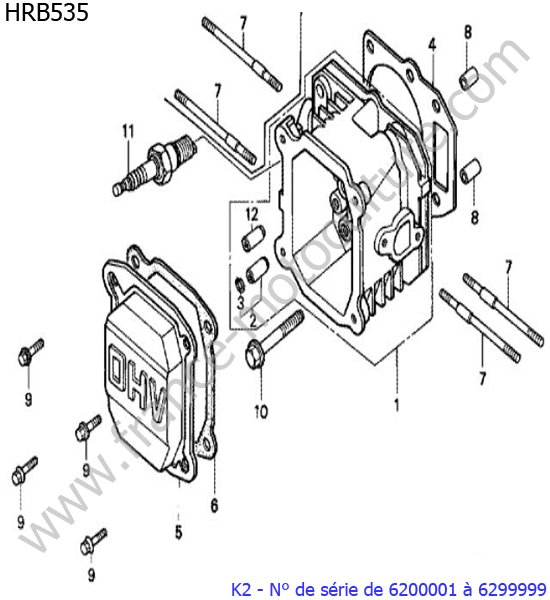Culasse HONDA HRB535K2