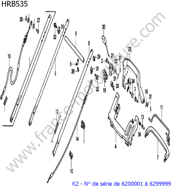 Guidon HONDA HRB535K2