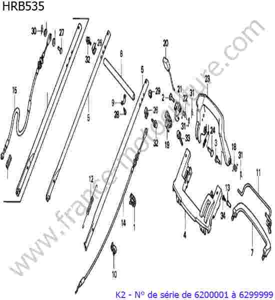 HONDA - HRB535K2 : Guidon