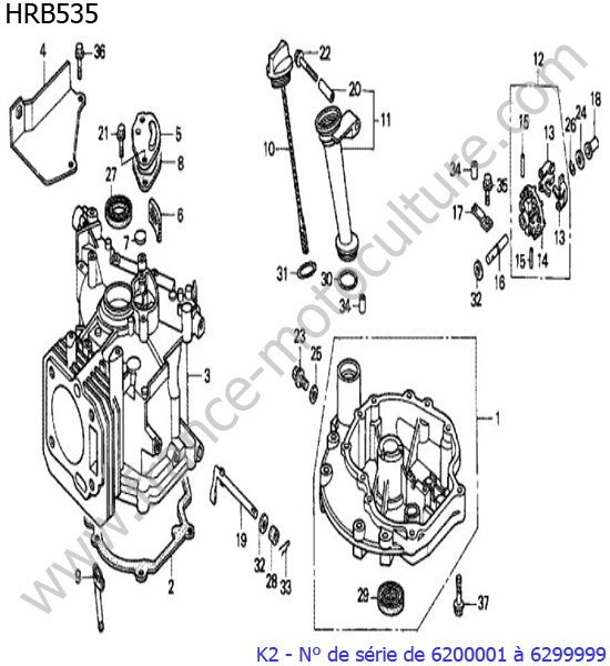 Bloc moteur HONDA HRB535K2