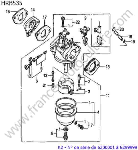 HONDA - HRB535K2 : Carburateur