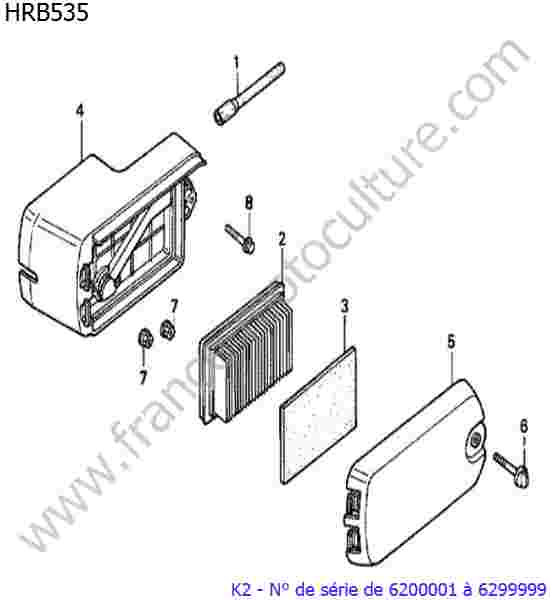 HONDA - HRB535K2 : Filtre air