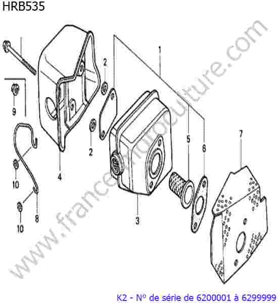 HONDA - HRB535K2 : Silencieux