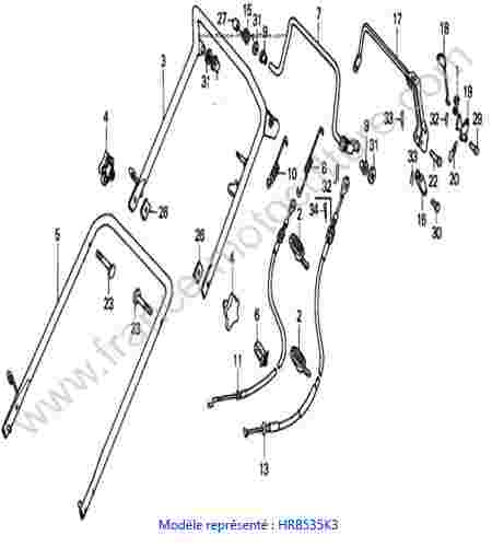 HONDA - HRB535K3 : Guidon - K3