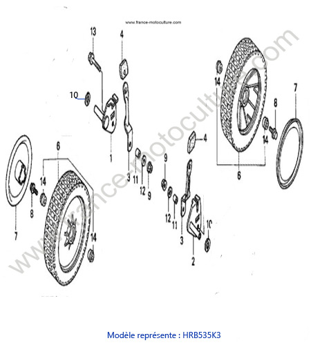 Roues avants - K3 HONDA HRB535K3