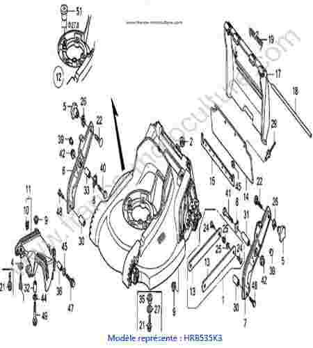 HONDA - HRB535K3 : Carter tondeuse -K3