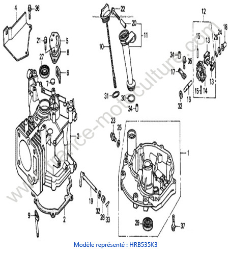 Bloc moteur - K3 HONDA HRB535K3