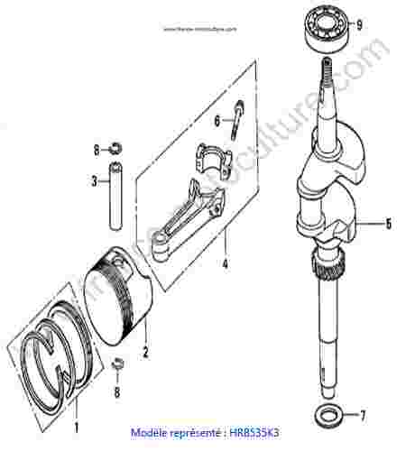 HONDA - HRB535K3 : Vilebrequin/piston - K3