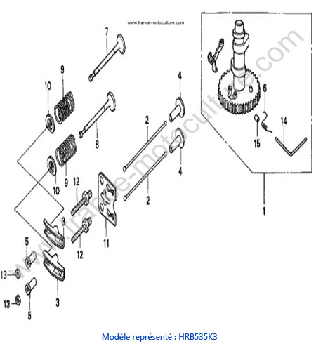 Arbre cames/soupapes - K3 HONDA HRB535K3