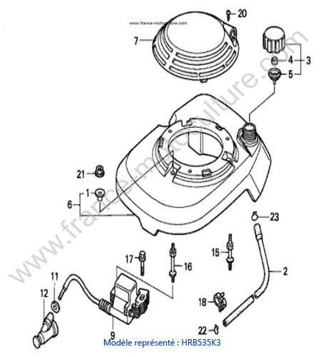 Bobine reservoir - K3 HONDA HRB535K3