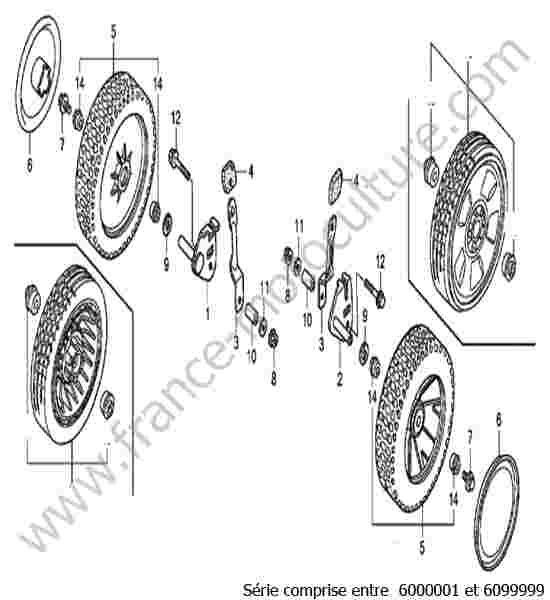 HONDA - HRB536 : Roue avant