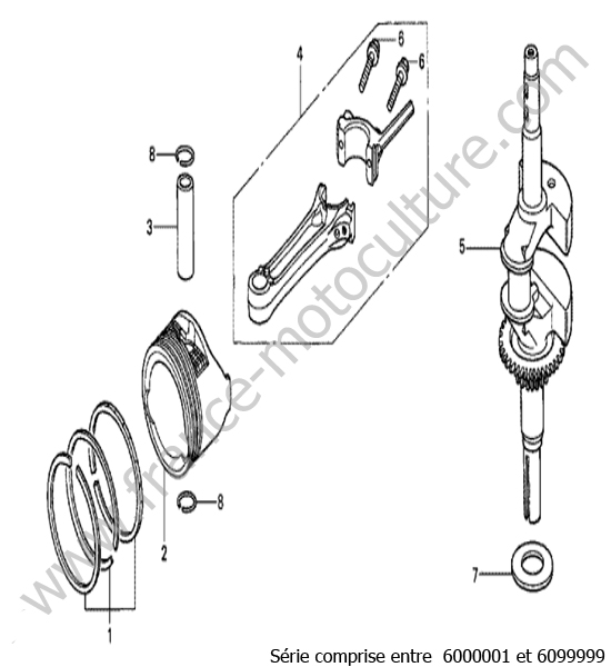 Vilebrequin piston HONDA HRB536