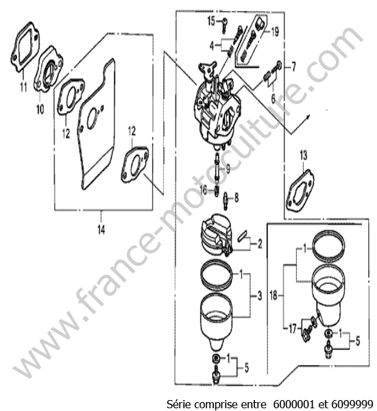 Carburateur HONDA HRB536