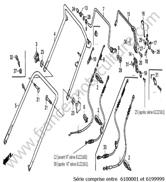 Guidon HONDA HRB536C1
