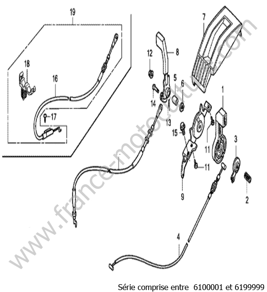 Accelerateur 1 HONDA HRB536C1