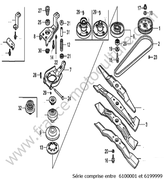Embrayage lame 1 HONDA HRB536C1