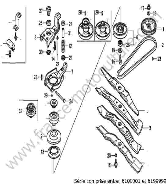 HONDA - HRB536C1 : Embrayage lame 1