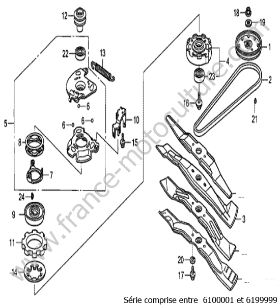 Embrayage lame 2 HONDA HRB536C1