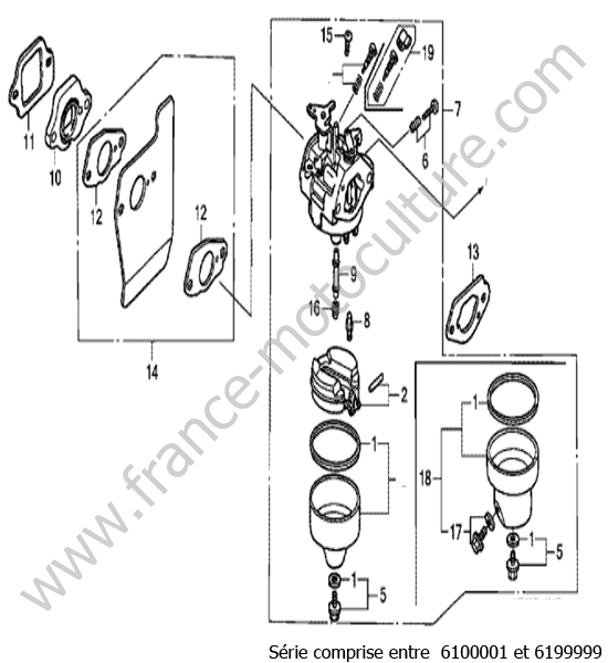 Carburateur HONDA HRB536C1