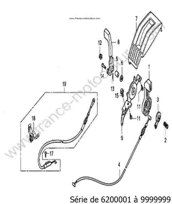 HONDA - HRB536C2 : Levier accelerateur 1