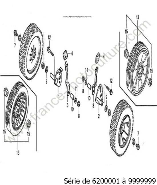 Roues avants HONDA HRB536C2