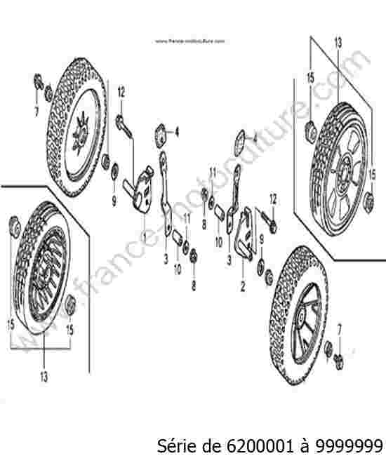 HONDA - HRB536C2 : Roues avants