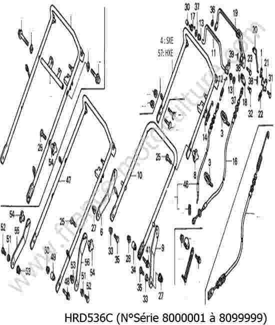 HONDA - HRD536C : Guidon