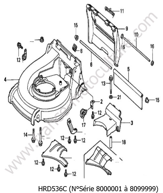Carter lame HONDA HRD536C