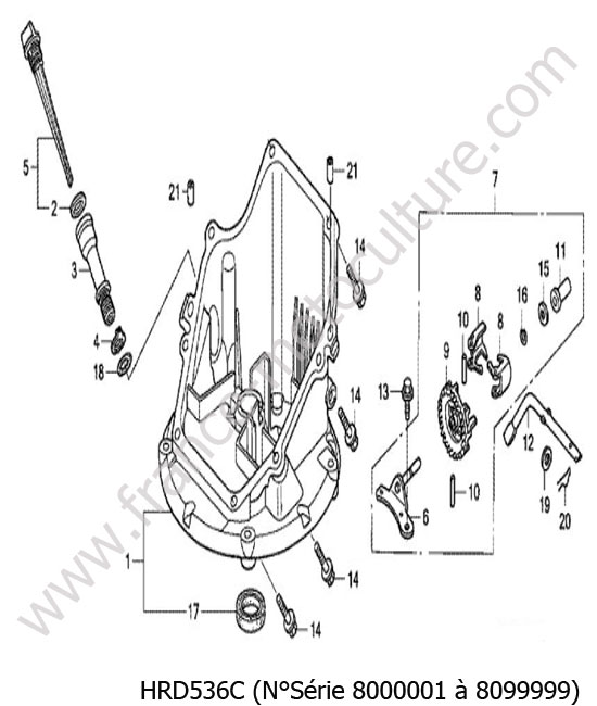 Carter inferieur HONDA HRD536C