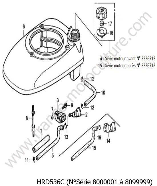 Reservoir HONDA HRD536C