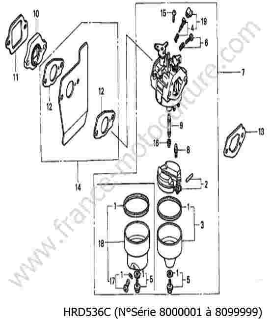 HONDA - HRD536C : Carburateur