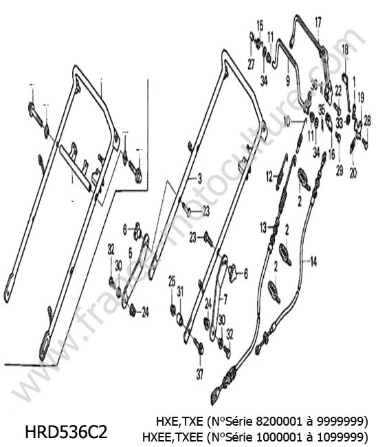 Guidon HONDA HRD536C2