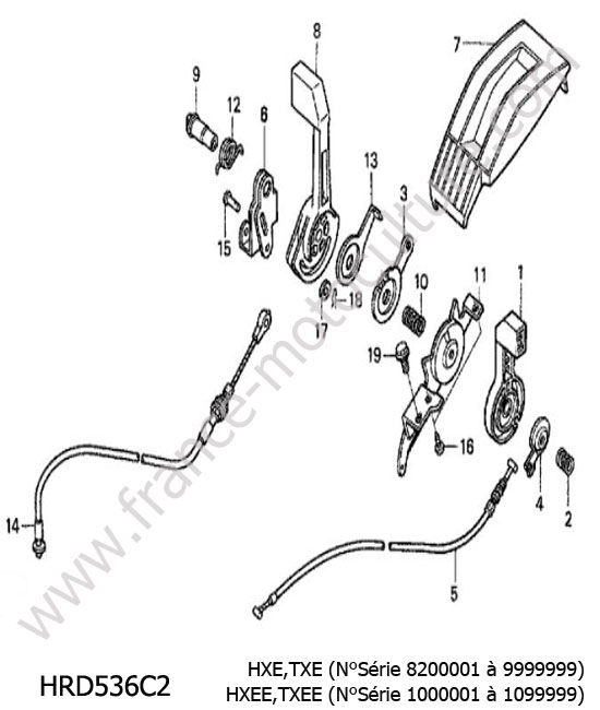 Accelerateur 1 HONDA HRD536C2