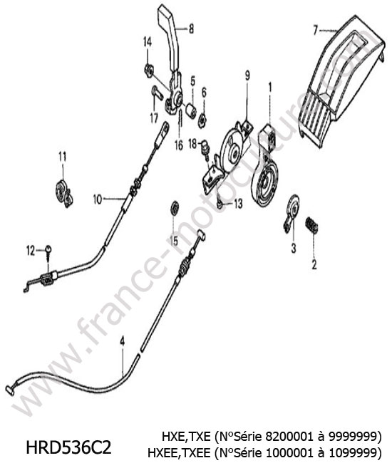 Accelerateur 2 HONDA HRD536C2