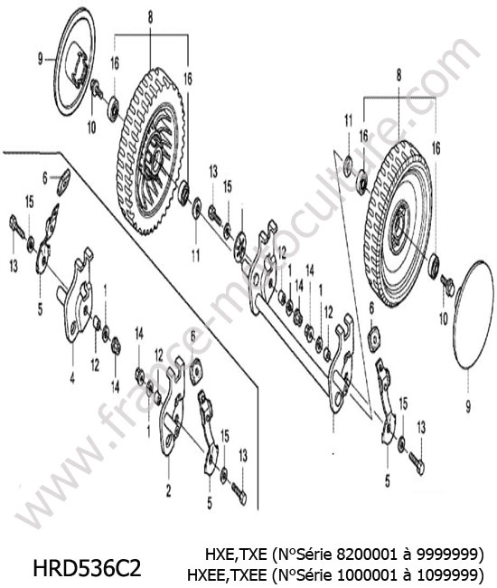 Roue avant HONDA HRD536C2