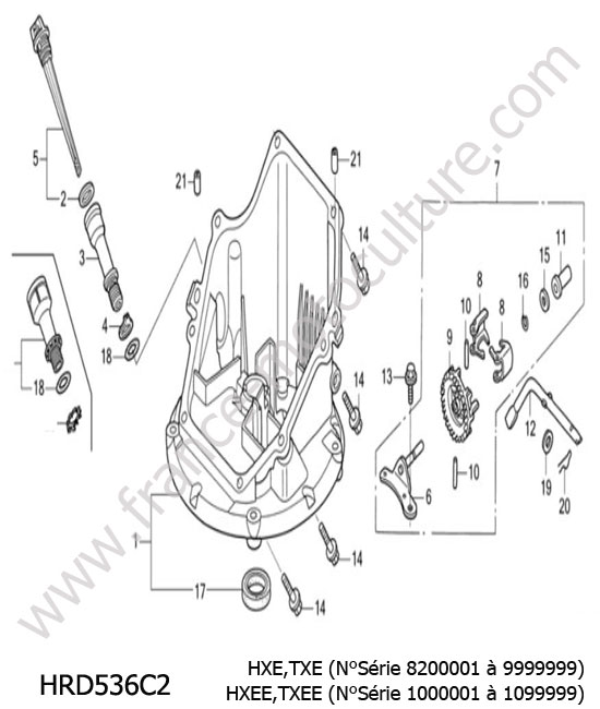 Carter inferieur HONDA HRD536C2