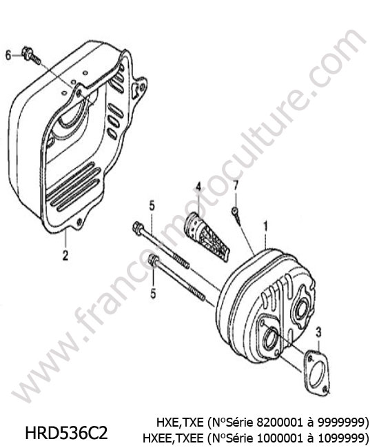Echappement HONDA HRD536C2
