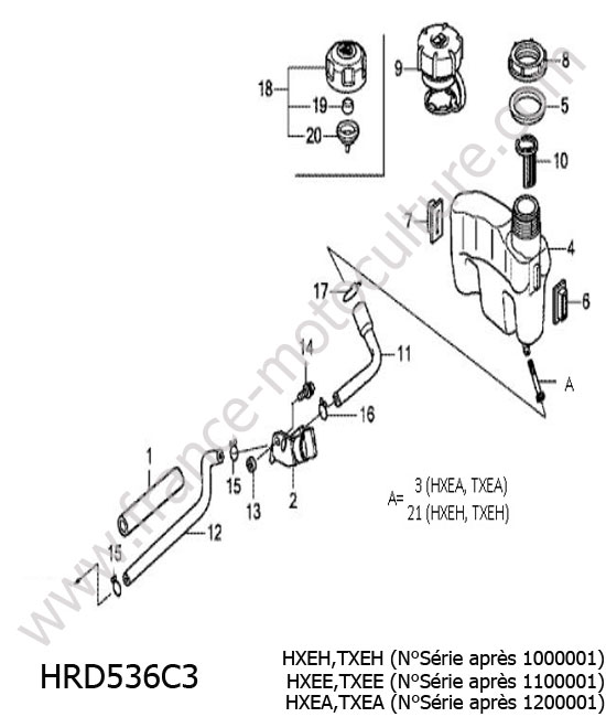 Reservoir 2 HONDA HRD536C3