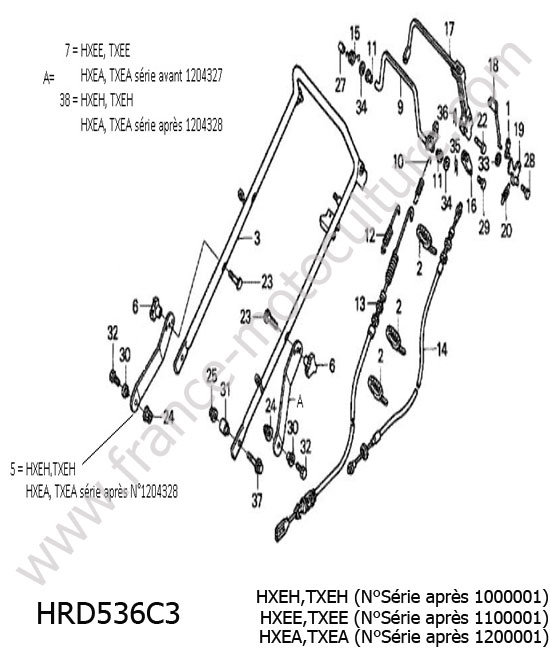 Guidon HONDA HRD536C3