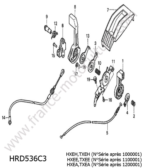 Accelerateur HONDA HRD536C3