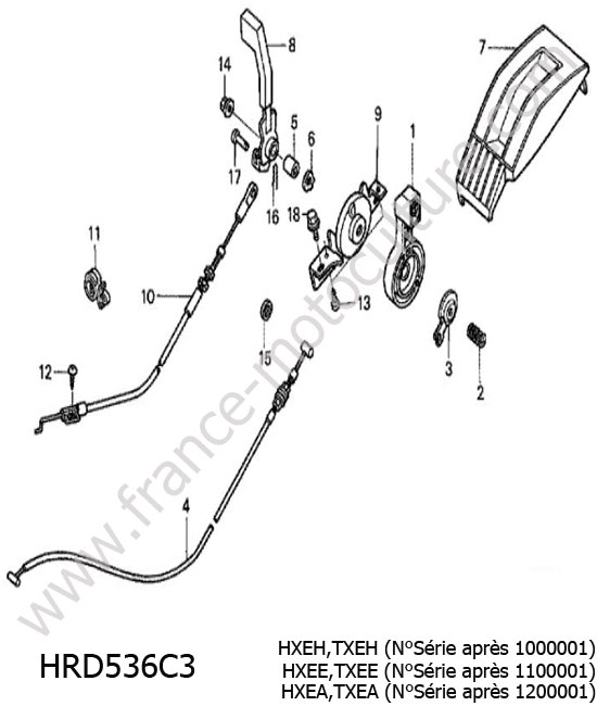 Accelerateur 2 HONDA HRD536C3