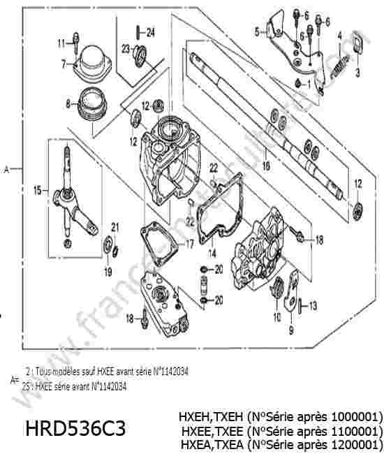 HONDA - HRD536C3 : Boite vitesse 1