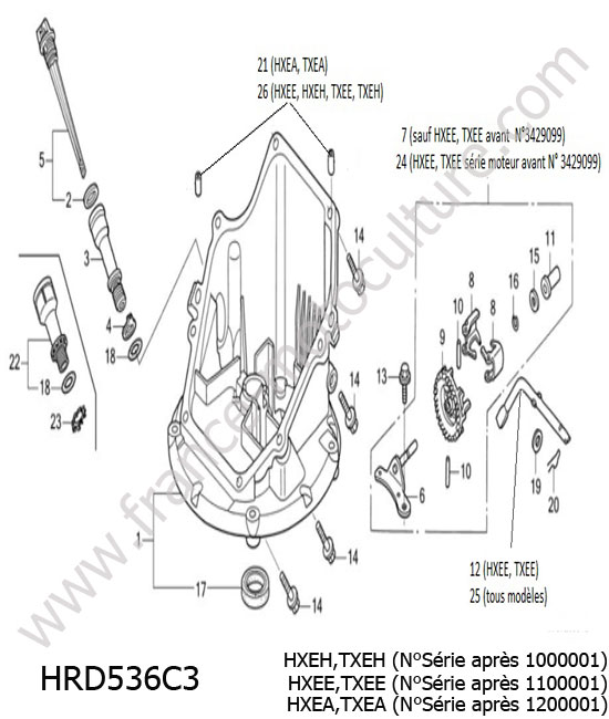 Carter inferieur HONDA HRD536C3
