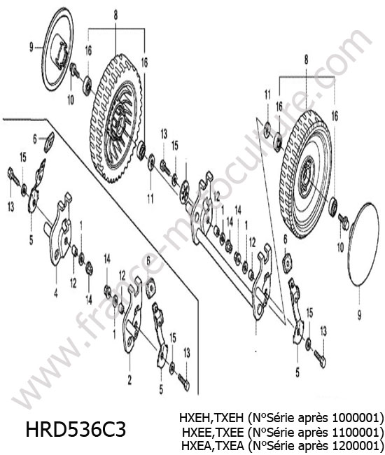 Roue avant HONDA HRD536C3