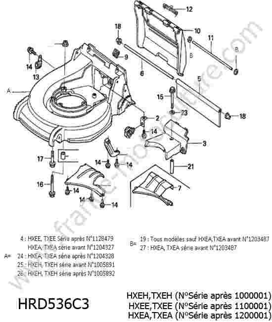 HONDA - HRD536C3 : Carter lame