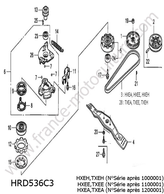Lame HONDA HRD536C3