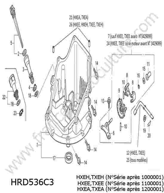 HONDA - HRD536C3 : Carter inferieur