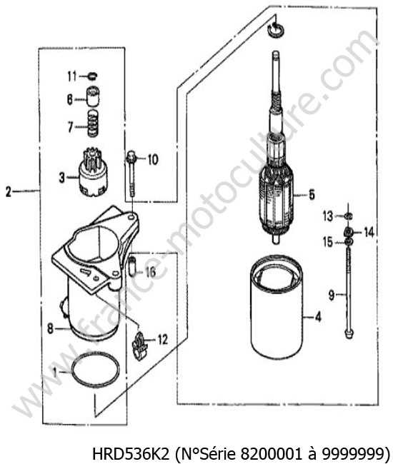 Demarreur HONDA HRD536K2