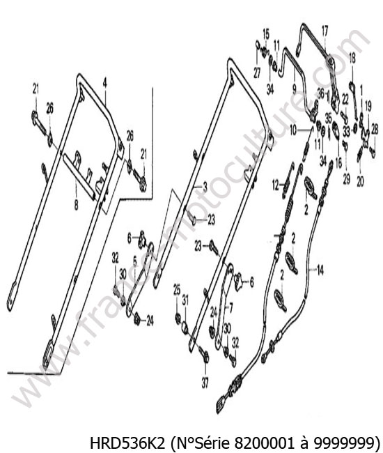 Guidon HONDA HRD536K2