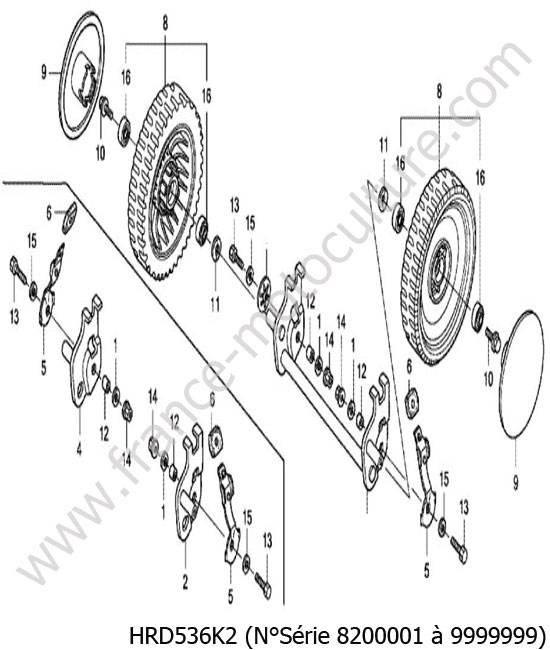 Roue avant HONDA HRD536K2